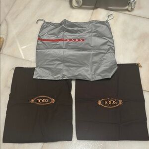 Prada and Tod's Dust Bags Set